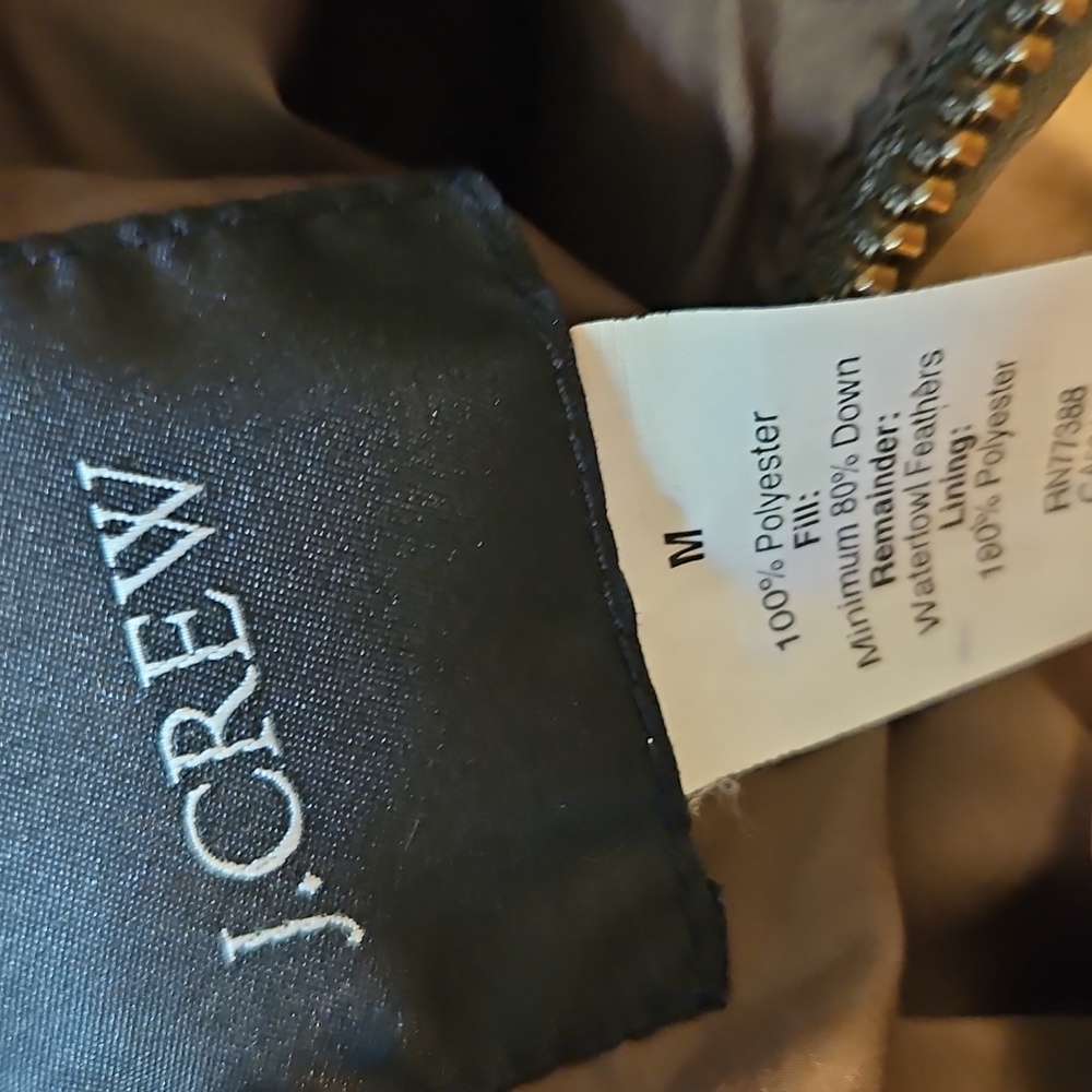 J Crew Down Navy Green Vest - Picture 2 of 4